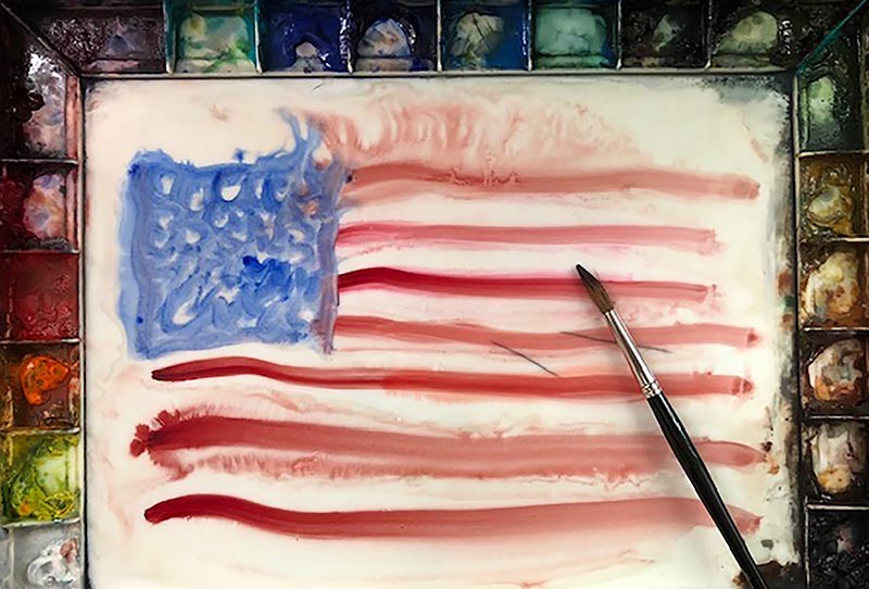 Watercolor Palette Flag Picture
